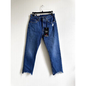 Levi's 501 Original Women's High Waist Cropped Straight Leg Jeans Size 27x26